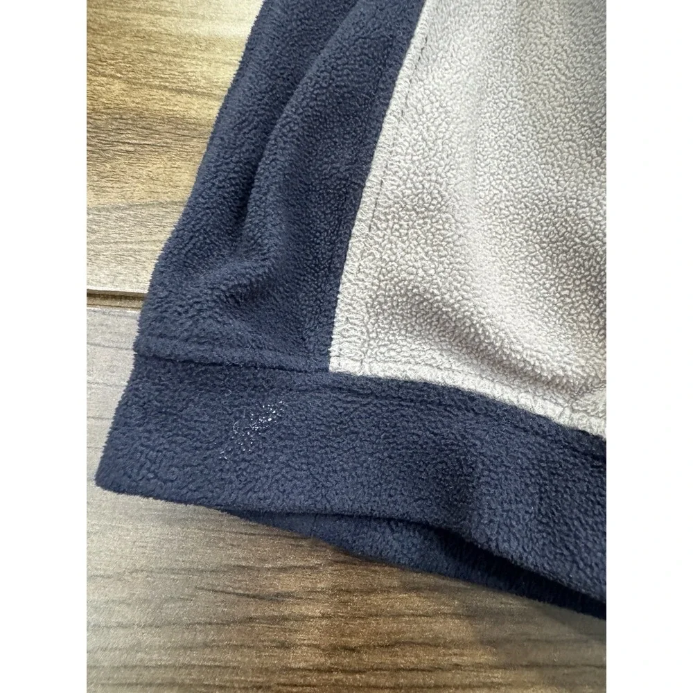 The North Face Pullover Mens XL 2-Tone Quarter Zip Fleece Navy Blue Gray